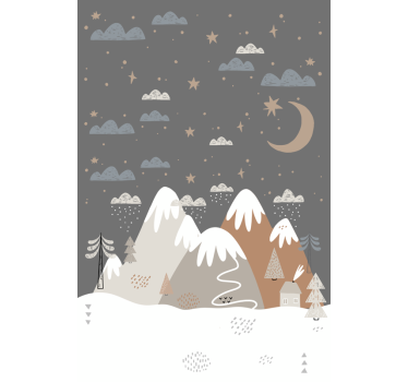 Store nordique Les montagnes - TenStickers