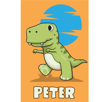 Store enrouleur dinosaure vert personnalisable - TenStickers