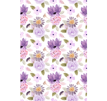 Store original fleurs violettes - TenStickers
