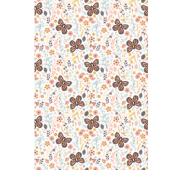 Store enrouleur fleurs motif jardin de papillons - TenStickers
