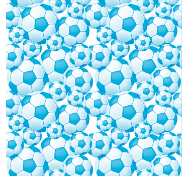 Toile fenêtre football décor à motifs de soccer - TenStickers