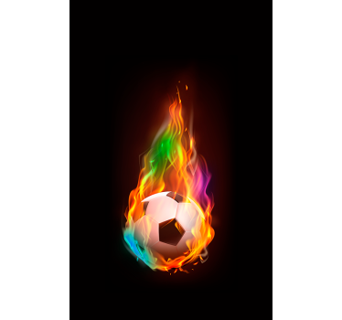 Store football Boule de feu multicolore - TenStickers