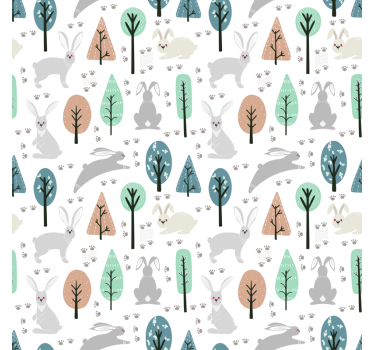 Toile fenêtre animal motif de créatures des bois - TenStickers