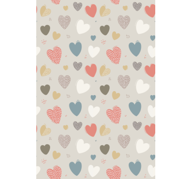 Toile fenêtre romantique modèles de coeur - TenStickers