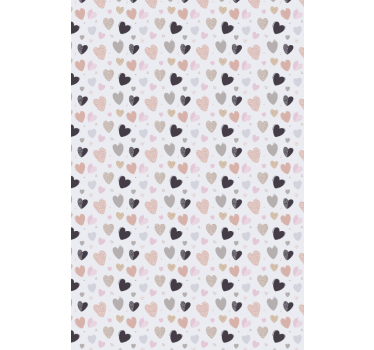 Store petits cœurs couleurs pastel - TenStickers