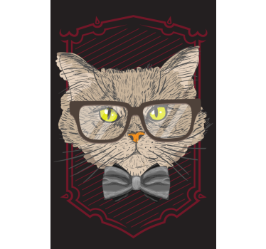 Store amusant Chat avec des lunettes - TenStickers