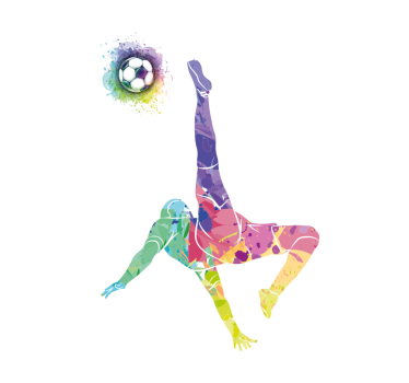 Store plus de sport Joueur de football aquarelle - TenStickers