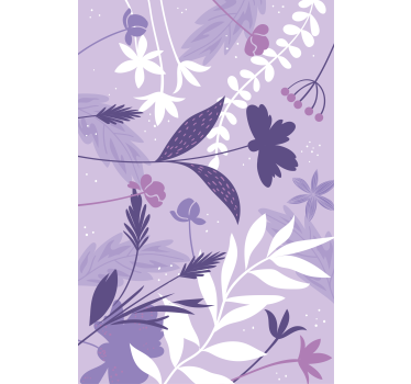 Stores avec fleurs sticker de fleurs violettes - TenStickers