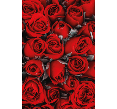 Stores avec fleurs Roses rouges romantiques - TenStickers