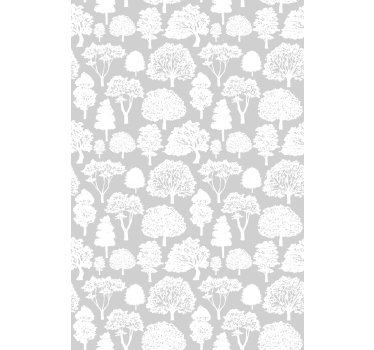 Store arbre Arbres blancs et gris - TenStickers
