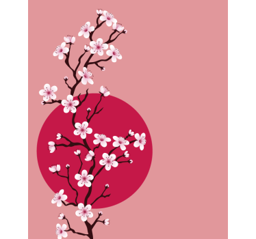 Store d'une branche avec des fleurs de cerisier - TenStickers