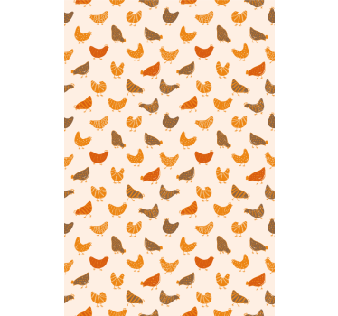 Store plus d'animaux sticker oiseau orange et marron - TenStickers