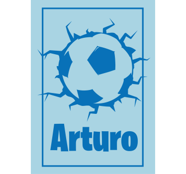 Toile fenêtre sport conception de football personnalisée - TenStickers