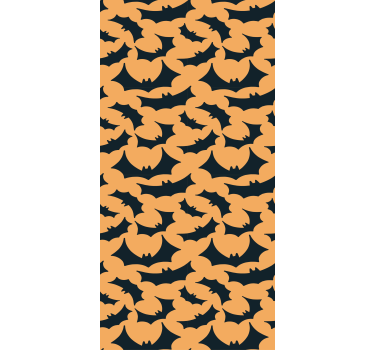 Toile fenêtre animaux modèle de silhouette de chauve-souris - TenStickers