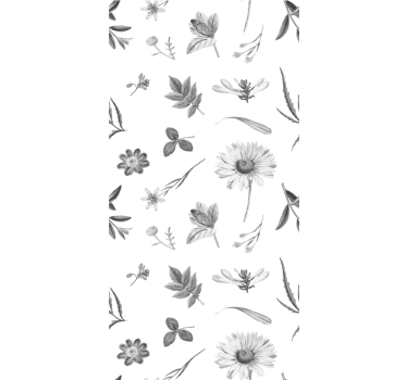 Stores plus de fleurs et plantes Fleur de printemps grise - TenStickers