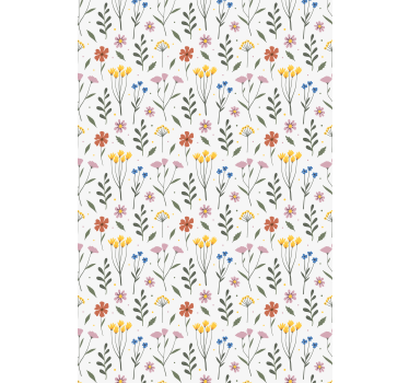 Stores avec fleurs et plantes sticker délicat et coloré - TenStickers
