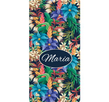 Toile fenêtre fleurs et plantes personnalisation florale - TenStickers