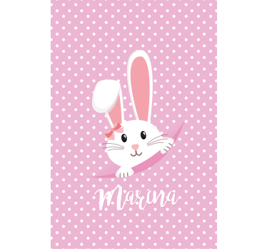 Stores bébé Lapin mignon pour fille avec nom - TenStickers