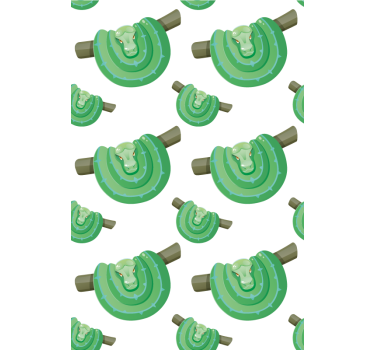 Toile fenêtre animal motif de serpents verts - TenStickers