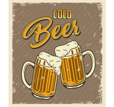 Toile fenêtre sport chopes à bière froides - TenStickers