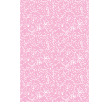 Toile fenêtre animal motif coquillage rose - TenStickers