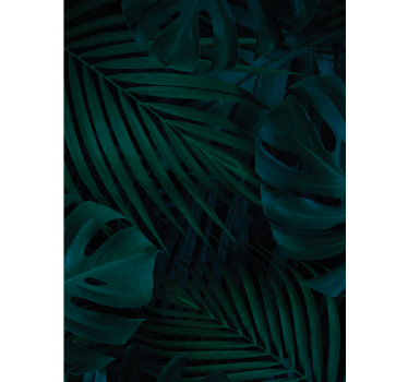 Toile fenêtre fleurs et plantes feuillages forestiers - TenStickers