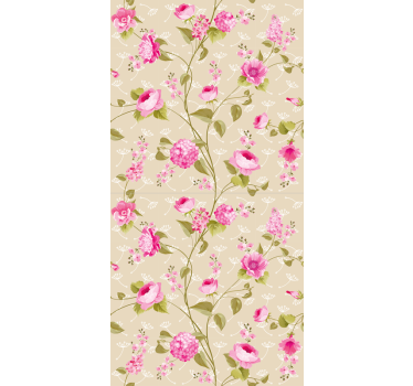 Stores avec fleurs Impression de fleurs vintage - TenStickers