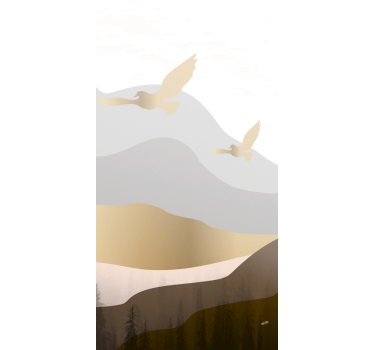 Stores avec des images Oiseaux d'or dans le brouillard - TenStickers