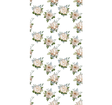 Toile fenêtre fleur conception de style cosmopolite - TenStickers