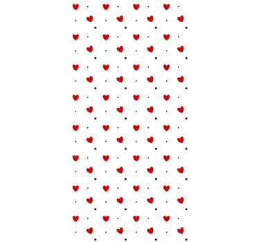 Toile fenêtre romantique motif de cœur délice - TenStickers
