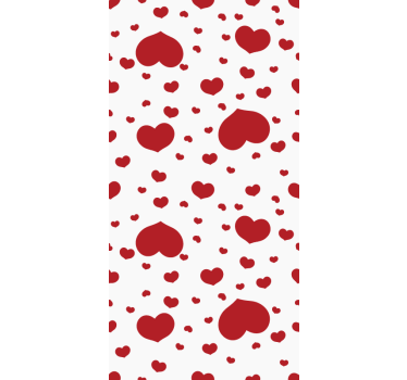 Toile fenêtre romantique décor à motif de coeur - TenStickers