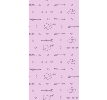 Toile fenêtre romantique cœurs et flèches - TenStickers