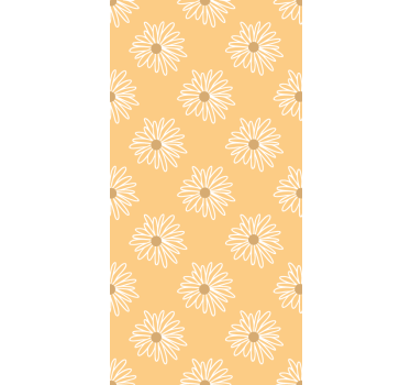 Toile fenêtre fleur conception de marguerite jaune - TenStickers
