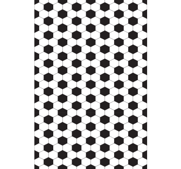 Toile fenêtre football motif hexagonal - TenStickers