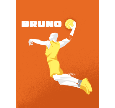 Store plus de sport Nom personnalisé de basket-ball - TenStickers