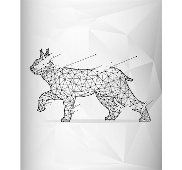Store plus d'animaux Chat polygonal - TenStickers