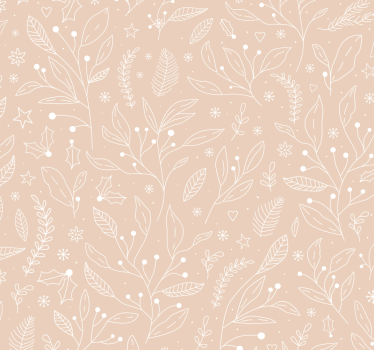 Store beige plantes de noël - TenStickers