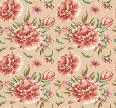 Store enrouleur romantique fleurs pivoines classique - TenStickers