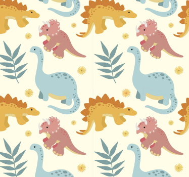 Toile fenêtre dinosaures style minimaliste - TenStickers