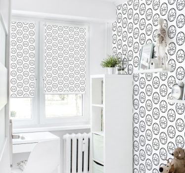 Toile fenêtre sport motif handball noir et blanc - TenStickers