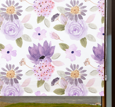 Store original fleurs violettes - TenStickers