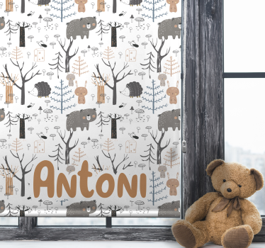 Store arbre Forêt scandinave avec des animaux - TenStickers