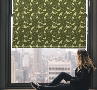 Store classique Oiseaux verts style victorien - TenStickers