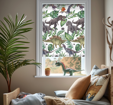 Store dinosaure motif aquarelle jurassique - TenStickers
