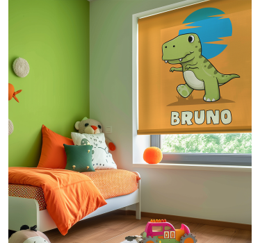 Store enrouleur dinosaure vert personnalisable - TenStickers