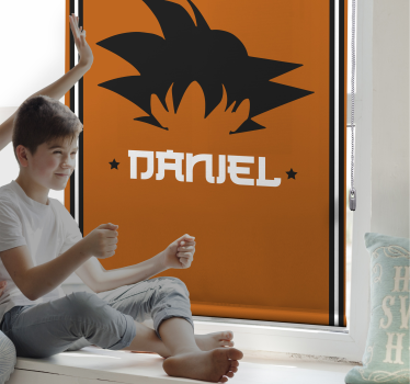 Store enrouleur orange super-héros personnalisable - TenStickers