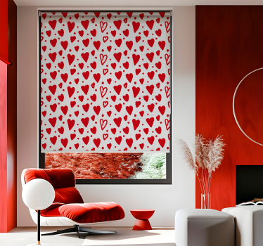 Store enrouleur romantique motif de coeurs - TenStickers