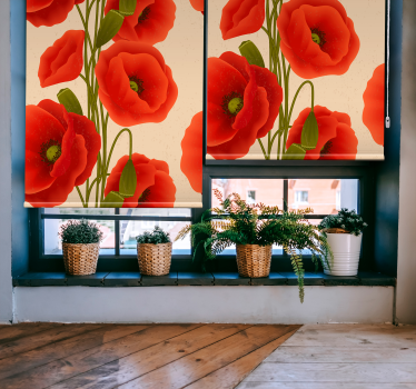 Store fleurs de coquelicots rouges - TenStickers