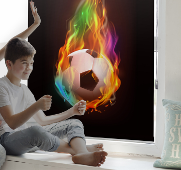 Store football Boule de feu multicolore - TenStickers