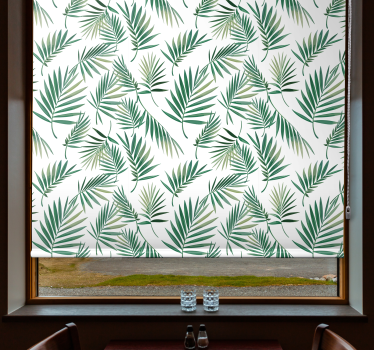 Store nordique Feuille verte design scandinave - TenStickers